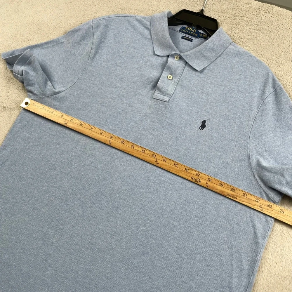 Polo Ralph Lauren Shirt Mens XL Blue Black Pony Classic Fit Short Sleeve Office